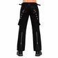 Prime Quality Gothic Men's Punk Goth Emo Bondage Star Black Red Pants