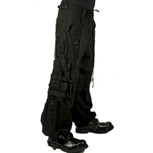 BONDAGE RAVE SHORTS GOTHIC BIKER CYBER EMO SKATER GOTH PANTS JEANS