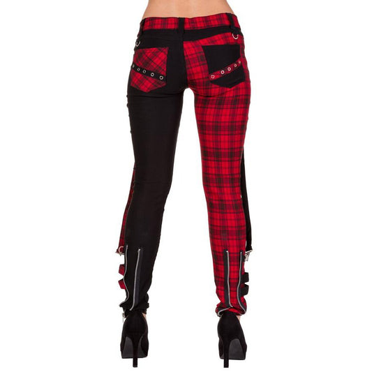 Women Gothic Handmade Tripp Split Leg Bondage Rave Pant Rock Hard Trouser Heavy Weight Emo/Pants