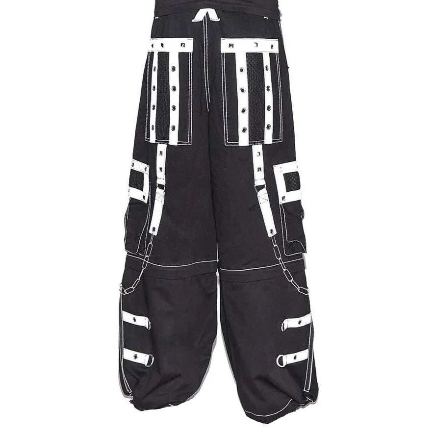 Gothic Men Handmade Bondage Gothic Cyber Pant Chain Techno Rock Punk Shorts Trouser Pants/USA