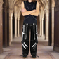 Mens Goth Punk Black White Bondage Pant Chain Techno Rock Punk Shorts Usa