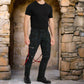 Men's Skinny Jeans Gothic Chaos Apocalyptic Goth Punk Rebel Pants Strap Pants