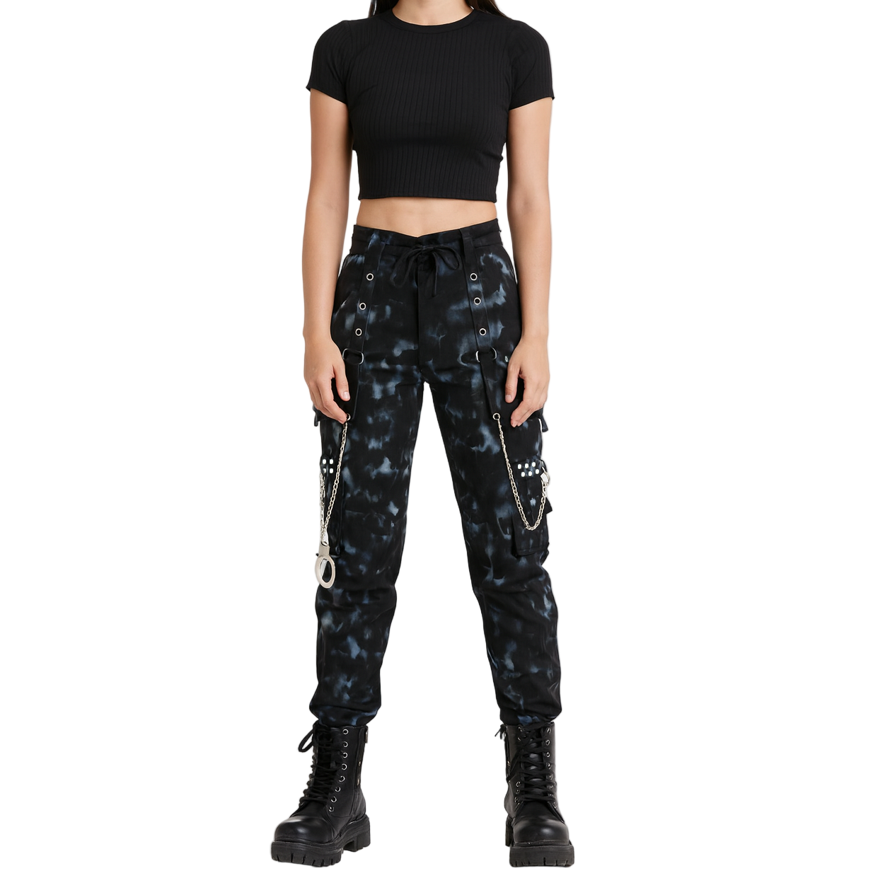 Skinny Jeans Mechanic Acid Rave Gothic Cyber Apocalyptic Chain Goth Techno Jeans Punk Pants