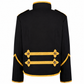 Military Drummer Jacket Black Parade Jacket Goth Punk Adam Ant Vtg Style Black &amp;Amp Gold Jacket