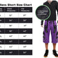 Gothic Bondage Handmade Men Short Alternative Punk Rock Transformer Trouser Purple Baggy