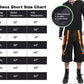 Men Extreme Bondage Skater Black/Orange Gothic Punk Rocker Cyber Goth Steam punk Biker Short