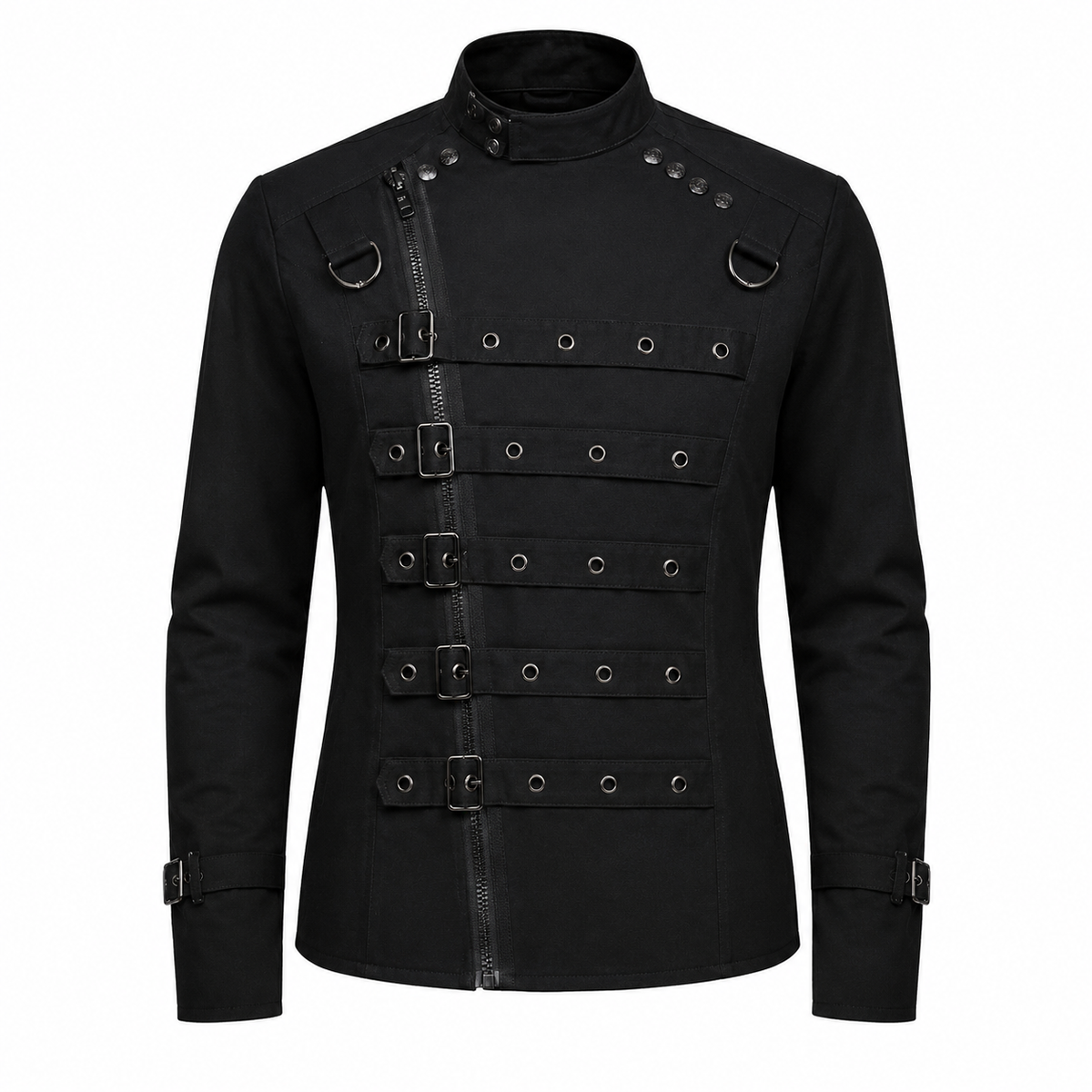Goth Punk Bullet Bondage Psycho Band Heavy Metal Jacket Coat