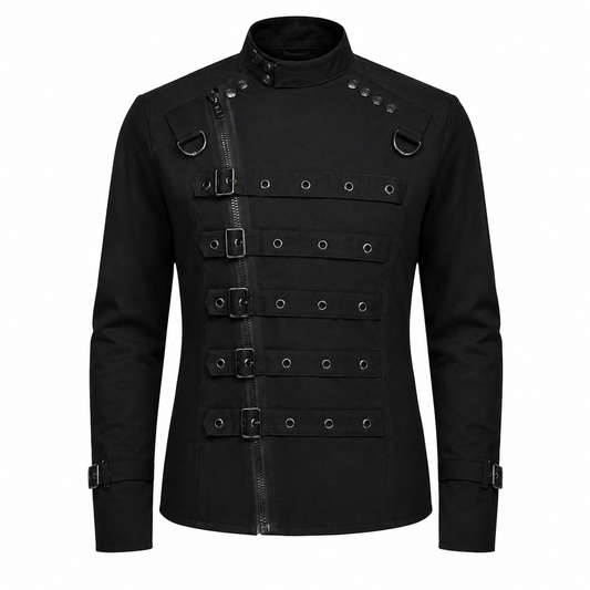 Goth Punk Bullet Bondage Psycho Band Heavy Metal Jacket Coat