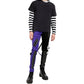 Gothic Bondage Men Pant Alternative Punk Rock Split Leg Purple Black Emo Trouser Pant USA