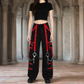 Women's Gothic Handmade Bondage Cyber Chain Techno Rock Punk Shorts Trouser Pants