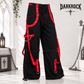 Prime Quality Handmade Gothic Bondage Men Pant Alternative Punk Rock Red/Black Emo Trouser Pant ShortsUSA