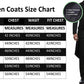 Men's Black Cotton Twill Steampunk Tailcoat Brass Button Jacket Goth Victorian Coat Trench Coat