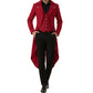 Men's Red Cotton Twill Steampunk Tailcoat Jacket Goth Victorian Coat Trench Coat USA