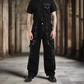 Men Handmade Gothic Bondage Trouser Grey Thread Cyber Pant Punk Shorts Metal Studs Pants/Gothic Pant