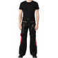 Prime Quality Gothic Men's Punk Goth Emo Bondage Star Black Red Pants