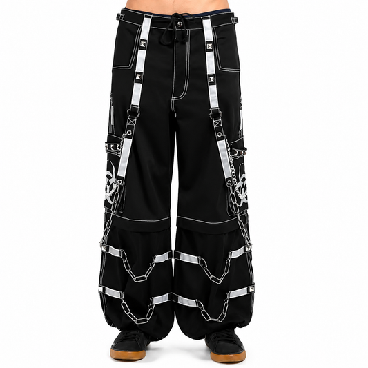 Prime Quality Men Gothic Bondage Reflective Men Street Walker Pant Alternative Punk Rock Emo Trouser Pant Shorts
