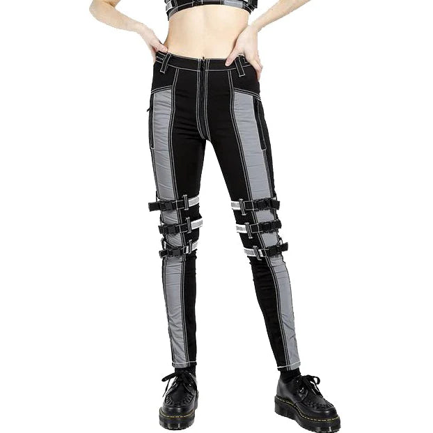 Prime Quality Gothic Bondage Reflective Men Pant Alternative Punk Rock Emo Trouser Pant Emo