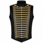 Prime Quality Handmade Men's Military Hussar Sleeveless Black Vest Black Gold Jacket