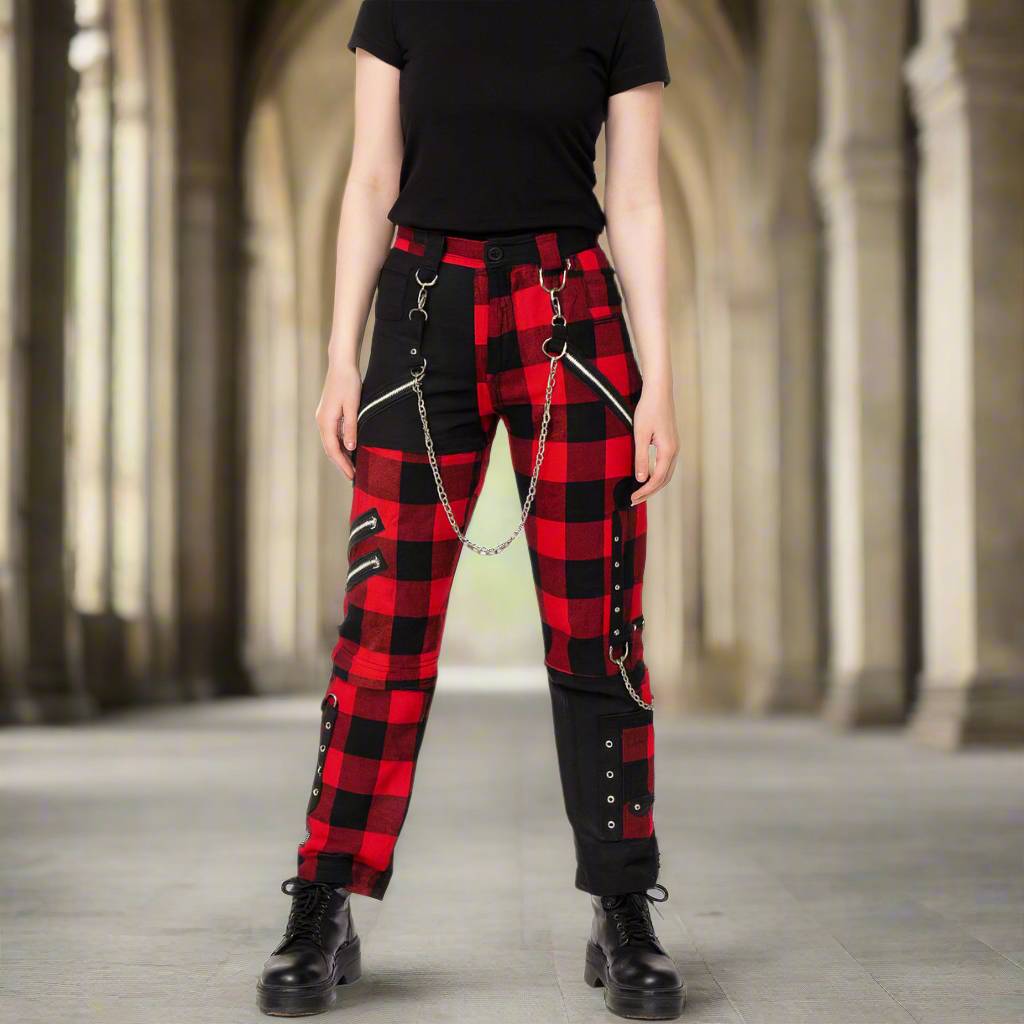 Men Gothic Split Leg Bondage Pant Rock Hard Trouser Heavy Weight Emo/ Pants/USA