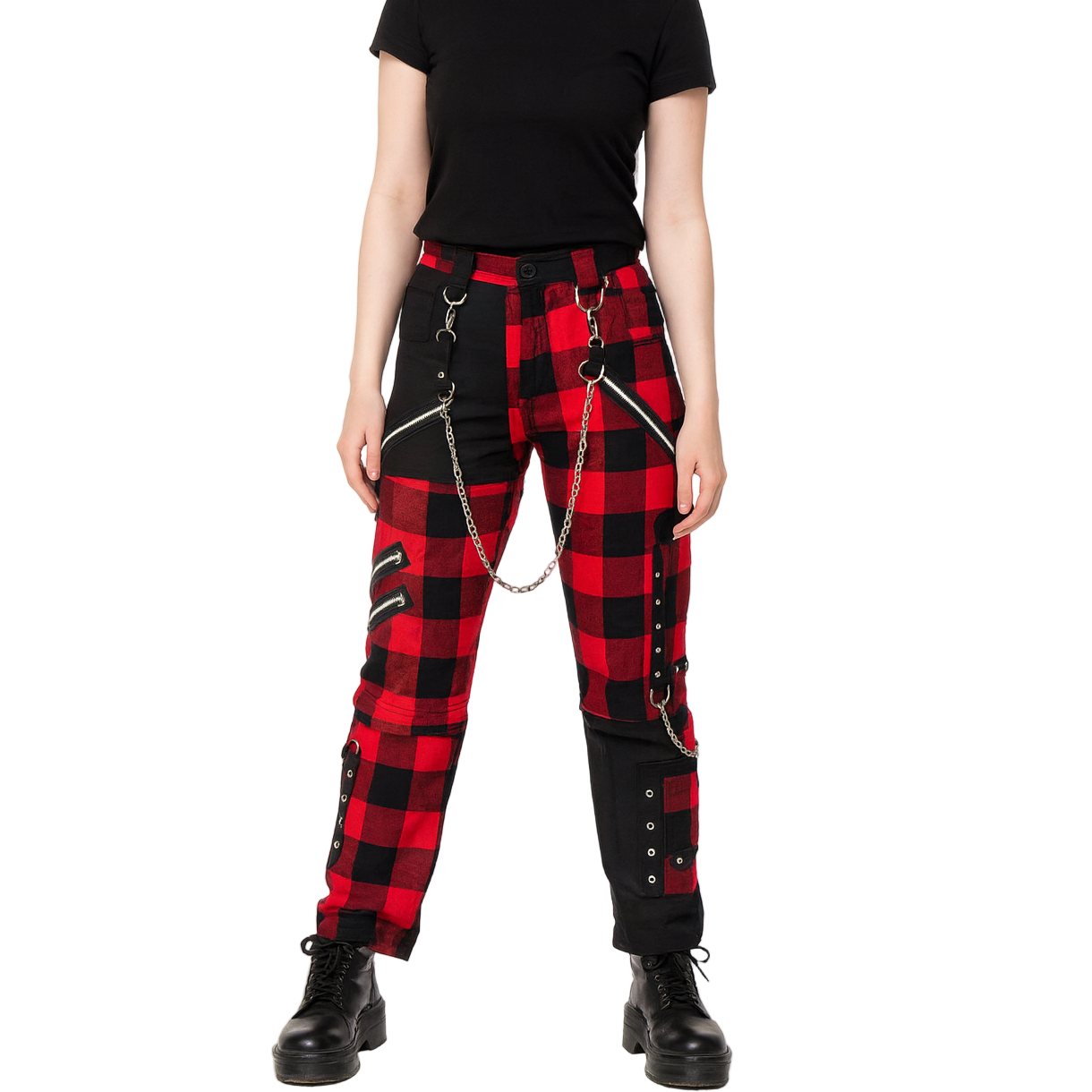 Men Gothic Split Leg Bondage Pant Rock Hard Trouser Heavy Weight Emo/ Pants/USA