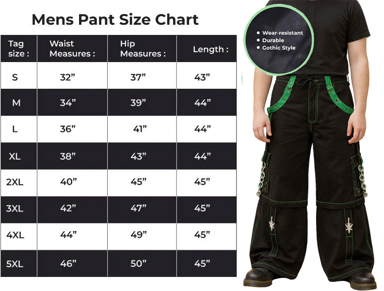 Gothic Men's Bondage Rave Shorts Gothic Biker Cyber Emo Skater Goth Pants