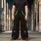 Gothic Men's Bondage Rave Shorts Gothic Biker Cyber Emo Skater Goth Pants