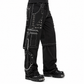 Prime Quality Gothic Men's Black Bondage Gothic Cyber Pant Chain Techno Rock Punk Shorts Trouser Pants USA