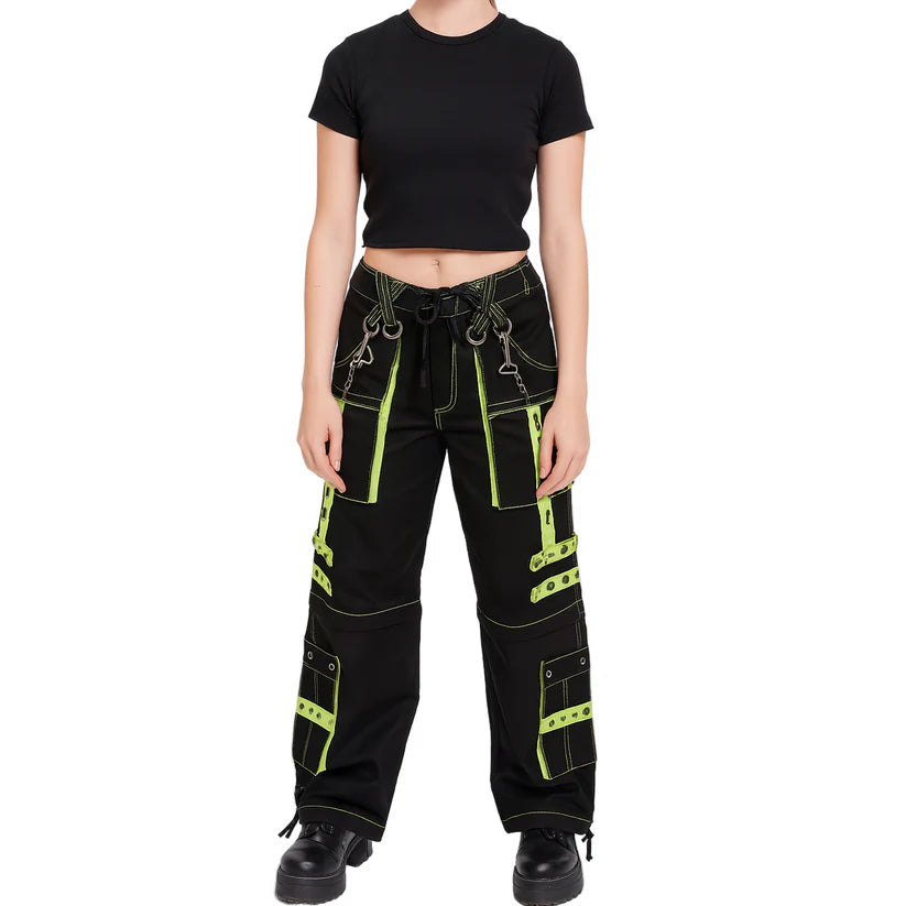 Gothic Men's Handmade Bondage 4 Pocket Trouser Punk Rock Black Yellow Gothic Yellow Stitch USA