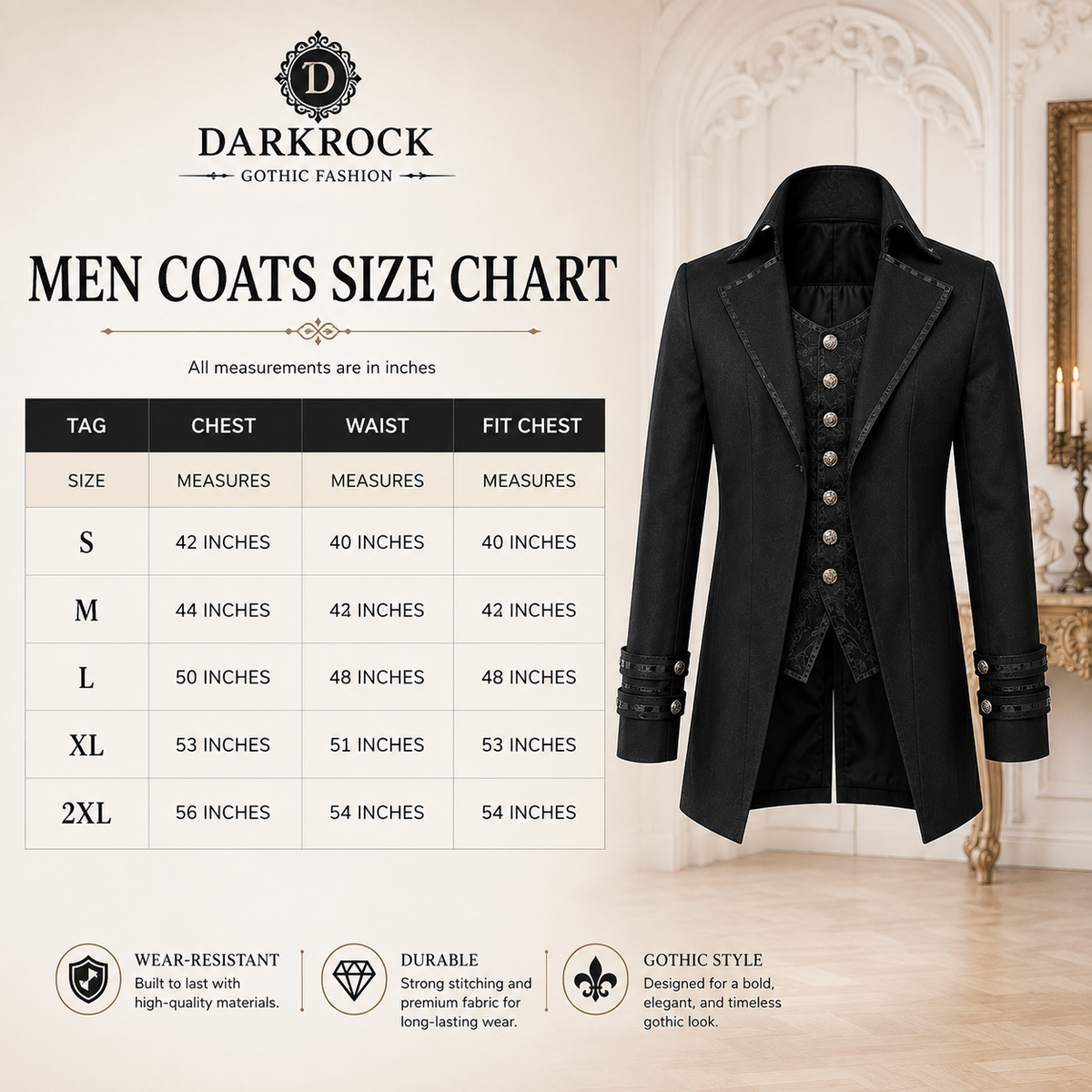 Men's Morning Gothic Jacket Tailcoat Black Cotton Steampunk Victorian