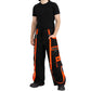 Gothic Men's Handmade Bondage 4 Pocket Dead Thread Trouser Punk Rock Black Orange Pant