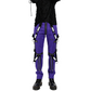 Men Gothic Bondage Reflective Men Pant Alternative Punk Rock Emo Pant Electric Pants Purple/USA
