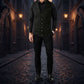 Handmade Black Men's Victorian Suit Gentleman Vest Steampunk Gothic Waistcoat/Usa