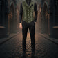 Handmade Gold Men's Victorian Suit Gentleman Vest Steampunk Gothic Waistcoat/Usa