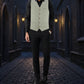 Men Herringbone Wool Blend Tweed Vest Premium Cream Waistcoat Suit Vest V Neck Slim Fit Waistcoat/USA