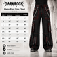 Men's Electro Bondage Gothic Red Stitch Rave Gothic Cyber Chain Goth Jeans Punk Rock Pants USA