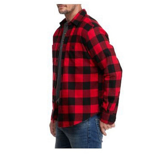 Red Flannel Buffalo Plaid Cotton Button Down Unisex Shirt