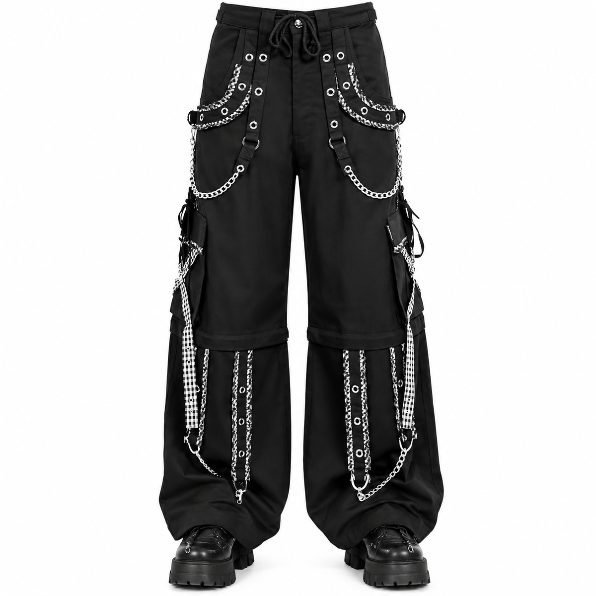 Gothic Men's Peep Dark Street Pant White