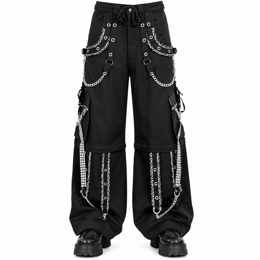 Gothic Men's Peep Dark Street Pant White