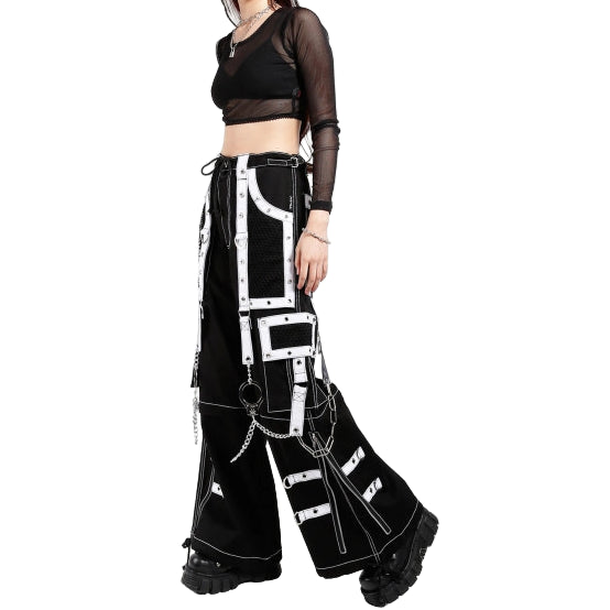 Gothic Men Handmade Bondage Gothic Cyber Pant Chain Techno Rock Punk Shorts Trouser Pants USA