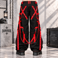 Gothic Men's Zip Off Pants Black Red