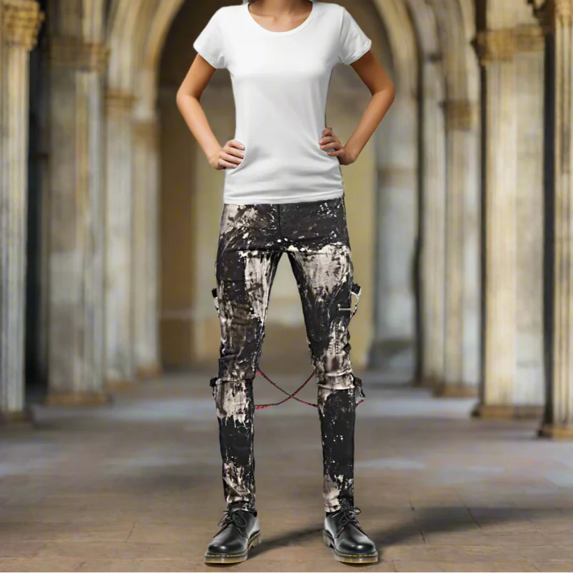 Prime Quality Handmade Gothic Skinny Jeans Apocalyptic Rebel Punk Emo Pants USA Goth Punk Rebel Pants