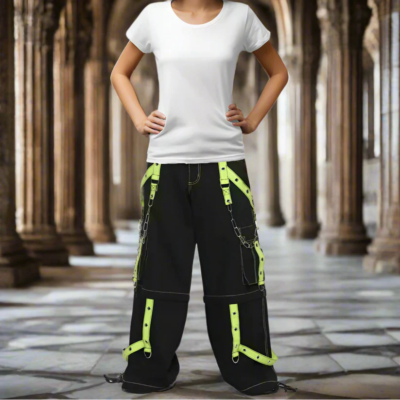 Prime Quality Handmade Gothic Bondage Men Pant Alternative Punk Rock Limelight Symbol Emo Trouser Pant Shorts USA