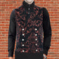 Men's Victorian Gentleman's Aristocrat Vest Tapestry/Stylish Casual Vest Red/Black