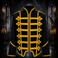 Military Drummer Jacket Black Parade Jacket Goth Punk Adam Ant Vtg Style Black &amp;Amp Gold Jacket