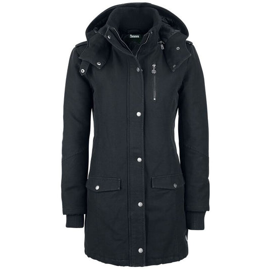 Gothic Ladies Parka Winter Jacket black