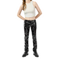 SKINNY JEANS BLACK GOTHIC SUPREME CHAOS VINYL PUNK REBEL PANTS