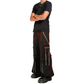 Men's Electro Bondage Gothic Red Stitch Rave Gothic Cyber Chain Goth Jeans Punk Rock Pants USA