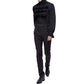 Prime Quality Men's Gothic Alastor Steampunk Black Brocade Dress Pants