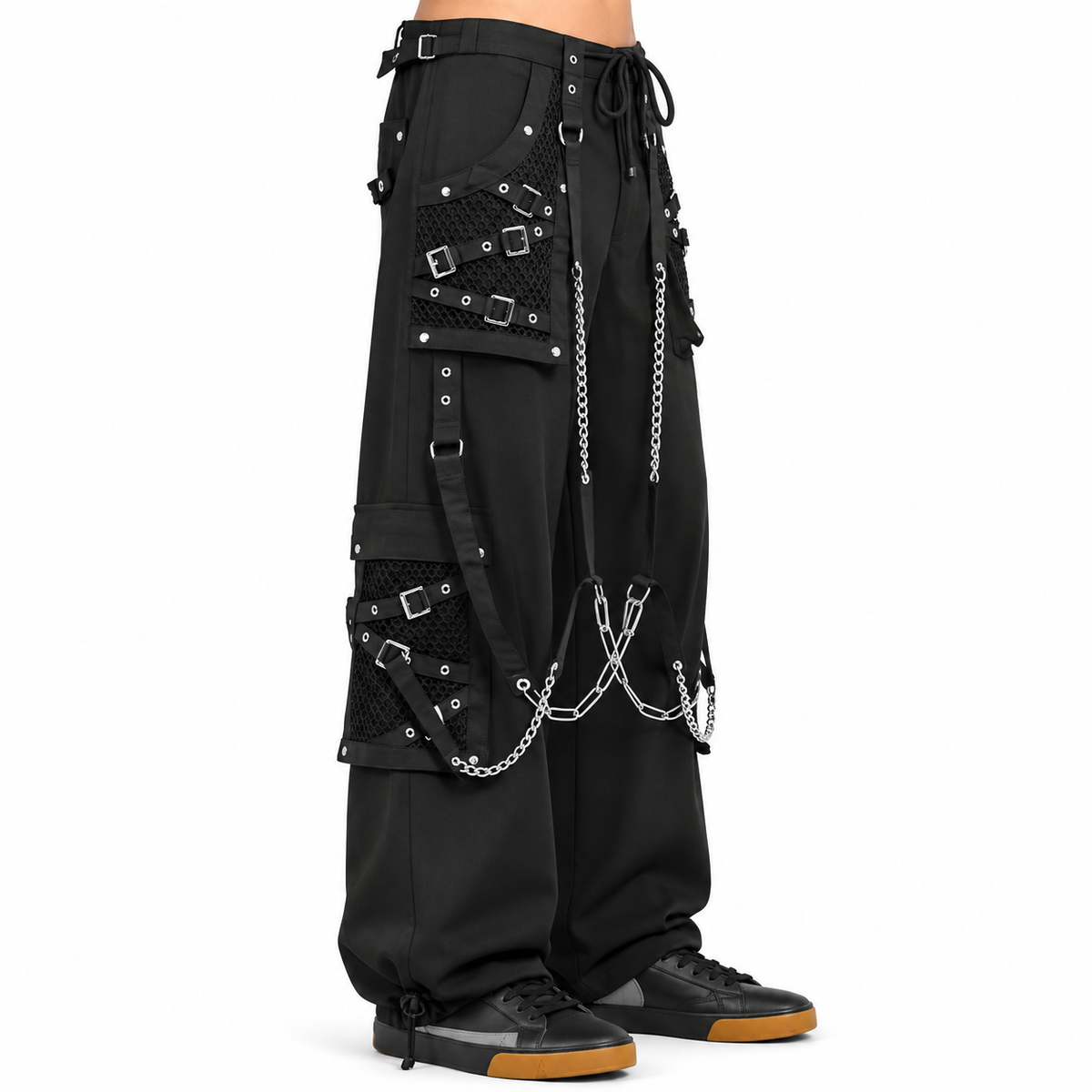 Goth Pant  Bondage Skater Gothic Punk Rocker Cyber Steampunk Biker Pant/Usa