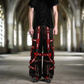Men Extreme Bondage Gothic Electro Reflector Black/Red Pant/Shorts Usa